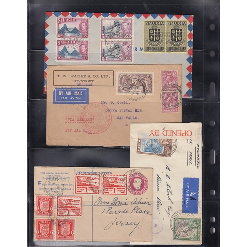 154 - A collection of British Commonwealth commercial covers and postal stationery from QV to QEII, sent a... 