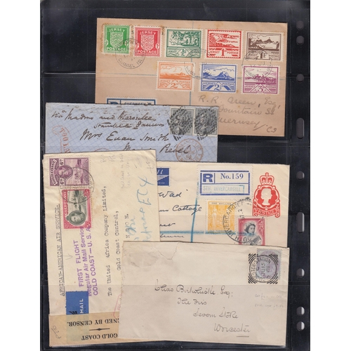 156 - A collection of British Commonwealth commercial covers and postal stationery from QV to QEII, sent a... 