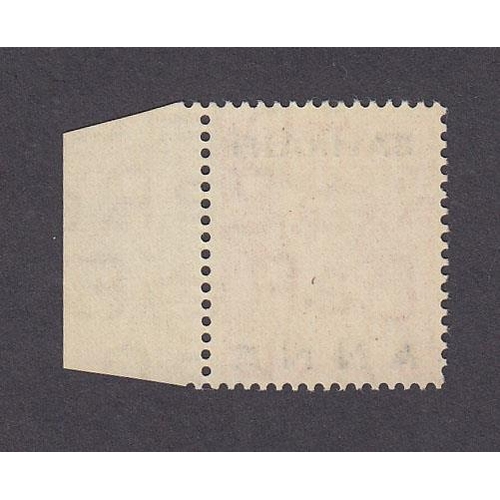 377 - 1952 SG80a ½a on ½d, marginal u/m mint showing error ‘½’ omitted, Cat £200