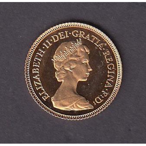 24 - UK 1980 gold proof half Sovereign, boxed with CoA