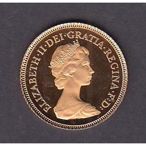 25 - UK 1980 gold proof half Sovereign, boxed with CoA