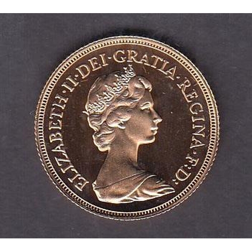 29 - UK 1981 gold proof full Sovereign, boxed with CoA