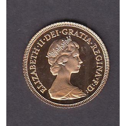 32 - UK 1982 gold proof half Sovereign, boxed with CoA