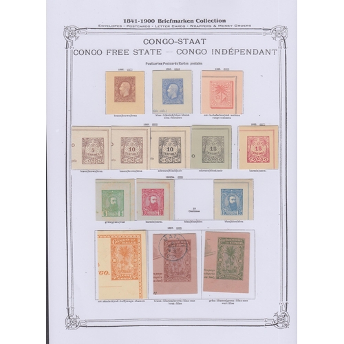 274 - A mint and used collection of European and African Postal Stationery cut-outs, on pre-printed album ... 