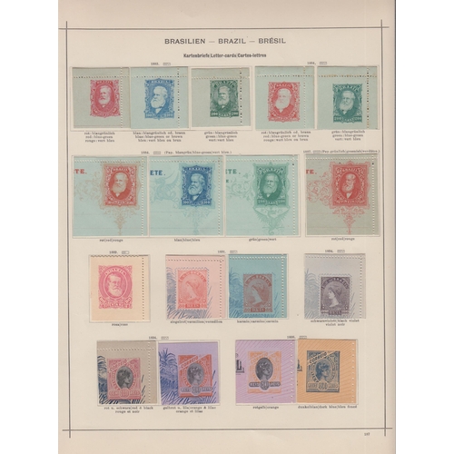 275 - A mint and used collection of Americas and Australasia Postal Stationery cut-outs, on pre-printed al... 