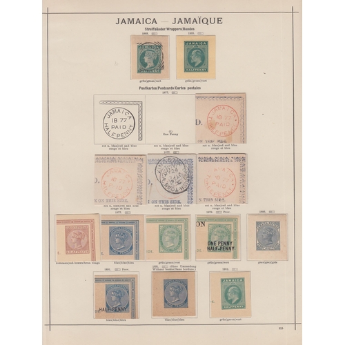 275 - A mint and used collection of Americas and Australasia Postal Stationery cut-outs, on pre-printed al... 