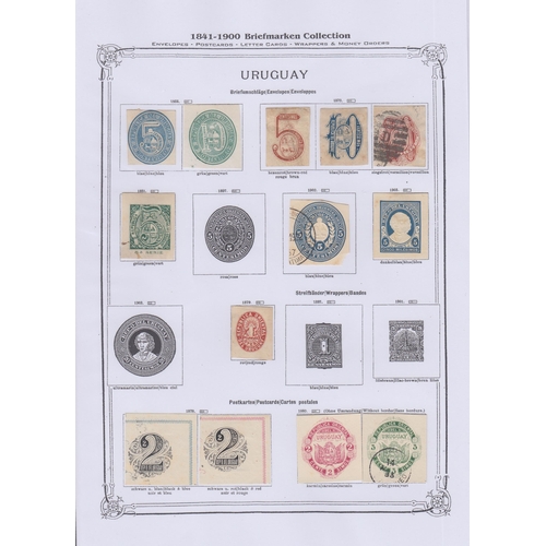 276 - A mint and used collection of Asia, Australian States and Americas Postal Stationery cut-outs, on pr... 