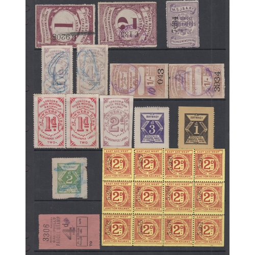 570 - A group of mint and used Railway stamps including Rhymney Railway Company, London & South Western Ra... 