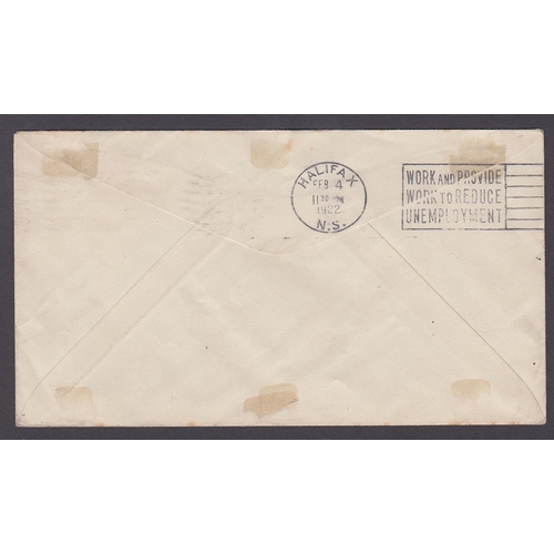 310 - Newfoundland 1921 Airmail First Flight cover, affixed with SG148a ‘Air Mail to Halifax NS 1921’.