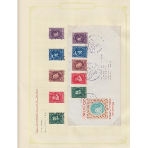 261 - A Dutch collection in 11 volumes from the 1950s to 1990s, including u/m mint sets, used sets, FDCs, ... 