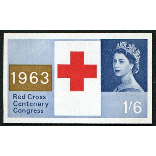 872 - 1962 Red Cross 1/6d SG644 (ord) imperf 'imprimatur' U/M, four-large margins backstamped 'BPMA', Cat ... 