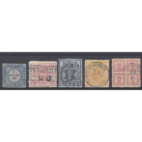 530 - A three volume German States collection, mint and used strength in Bayern perf and imperf issues and... 