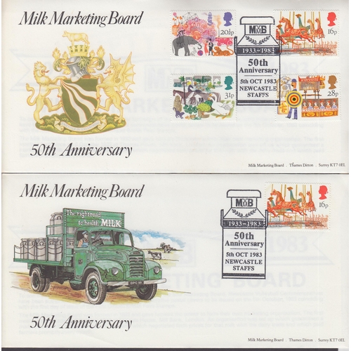 869 - 1983 British Fairs set Official FDC with MMB special hand-stamp x20, plus 45 covers affixed by 16p, ... 