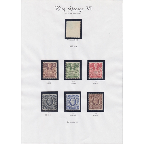 558 - A used collection of the four Kings on pre-printed pages, including EDVII to £1 plus various shades ... 