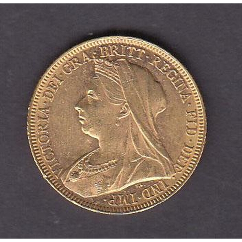 94 - UK 1895 gold full Sovereign, Melbourne mint mark, in good condition