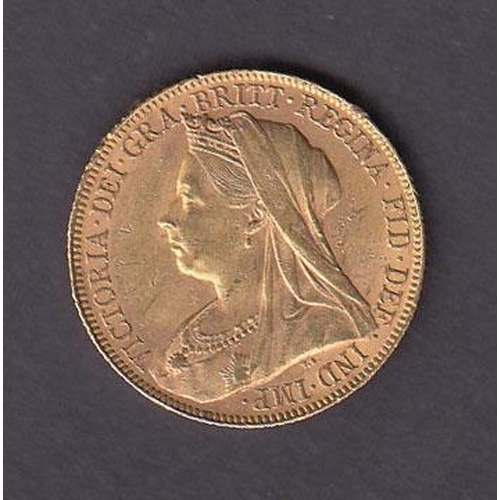 96 - UK 1899 gold full Sovereign, in good condition