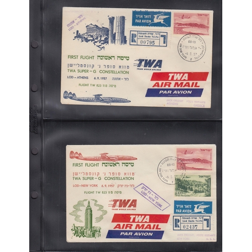 304 - A collection of 30+ Israeli First Flight covers from 1953 to 1980s