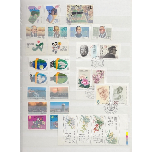 164 - A mint and used China stamp accumulation including sets and mini sheets from the 1980s to 1990s