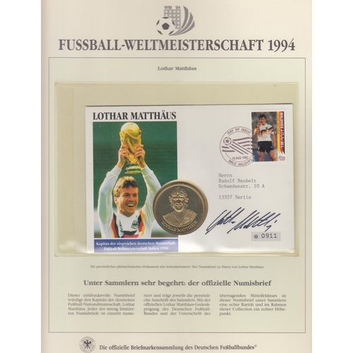 313 - A three-volume collection on 1990 Italy World Cup and 1994 USA World Cup, including mint stamp sets ... 