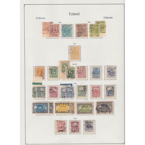 271 - Baltic States -  1918/40 used collection in Ka-Be printed album, incl Estonia wide range of defins &... 