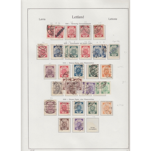 271 - Baltic States -  1918/40 used collection in Ka-Be printed album, incl Estonia wide range of defins &... 