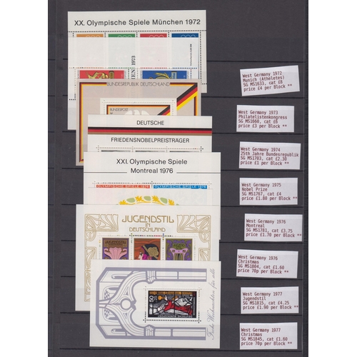 538 - 1959/2000 UM min.sheet/sheetlet selection with 1959 Beethoven, 1972 Athletes, 1973 Philatelic Congre... 