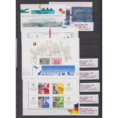 538 - 1959/2000 UM min.sheet/sheetlet selection with 1959 Beethoven, 1972 Athletes, 1973 Philatelic Congre... 