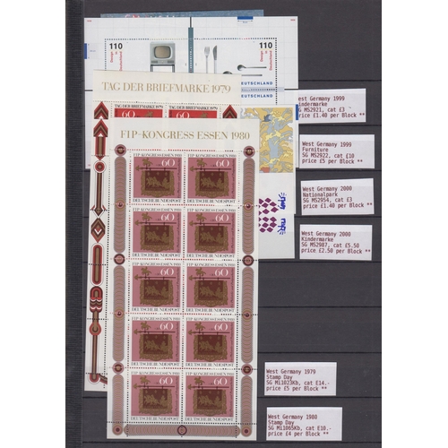 538 - 1959/2000 UM min.sheet/sheetlet selection with 1959 Beethoven, 1972 Athletes, 1973 Philatelic Congre... 