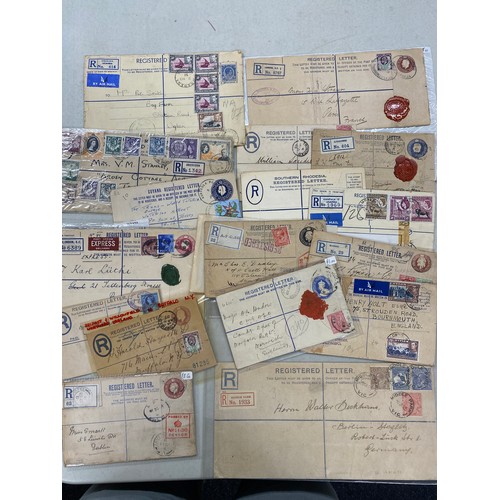 287 - A collection of British Commonwealth used Postal Stationery envelopes, including Registered letters ... 