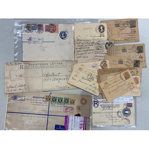 287 - A collection of British Commonwealth used Postal Stationery envelopes, including Registered letters ... 