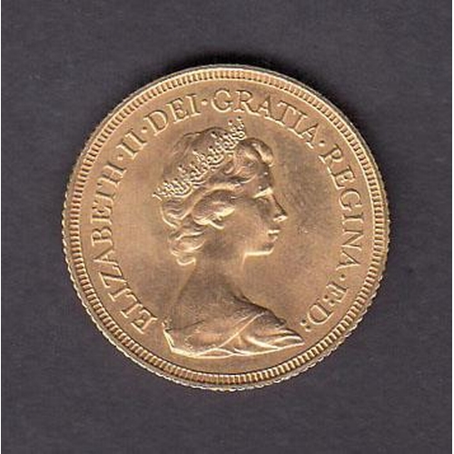 64 - UK 1981 gold full Sovereign, in good condition