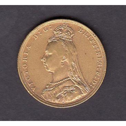 110 - UK 1890 gold full Sovereign, in good condition