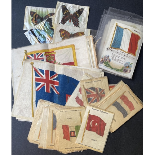 331 - An accumulation of 100+ silk Cigarette and Trade card silks, including Kensitas, B.D.V, Badminton an... 