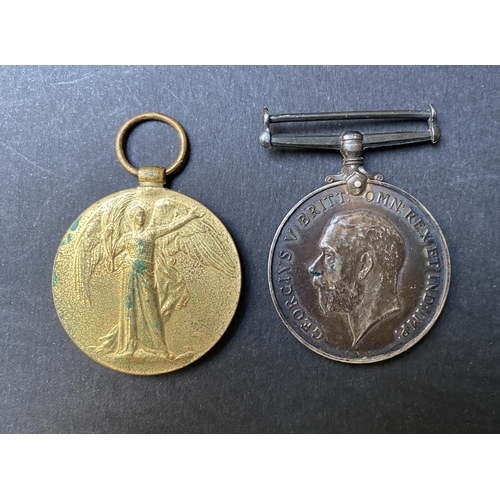 132 - UK WWI pair, War Medal and Victory medal to 28296 PTE. R. GOAD. RIF.BRIG, (no ribbons)