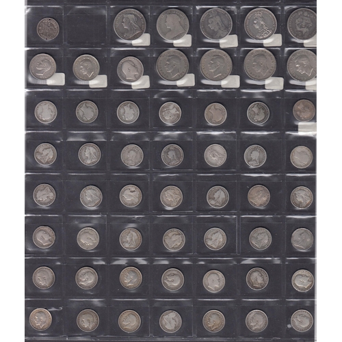 12 - A small accumulation of UK coins from Farthings to Half Crowns, from 1822 to 1951, including 1853 Fa... 