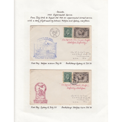 311 - Canada- 1930s-1950s Attractive Airmails collection of 51 covers some written up on pages with a very... 