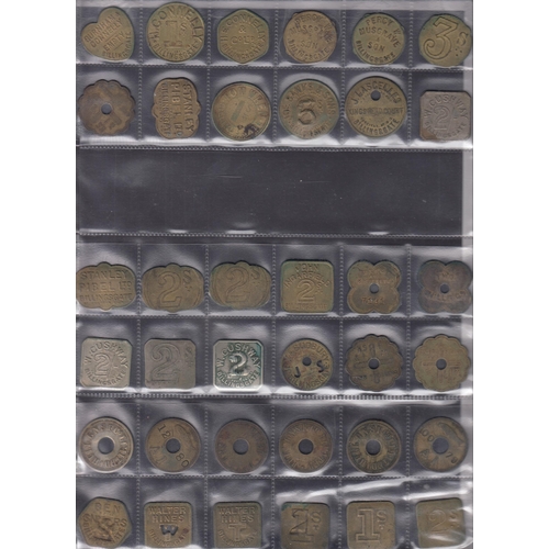 98 - A collection of 110+ UK Market tokens, including Borough Market, Kings Cross, Covent Gardens Potato ... 