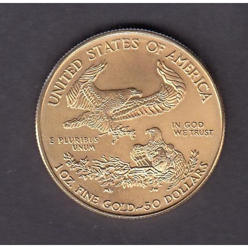 115 - USA 2004 $50 gold coin, in good condition, 1oz