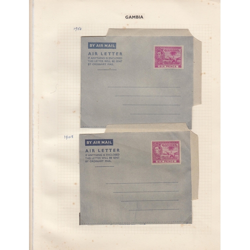 172 - A mint and used collection of GB and British Commonwealth Air Letters, mainly written up on album pa... 