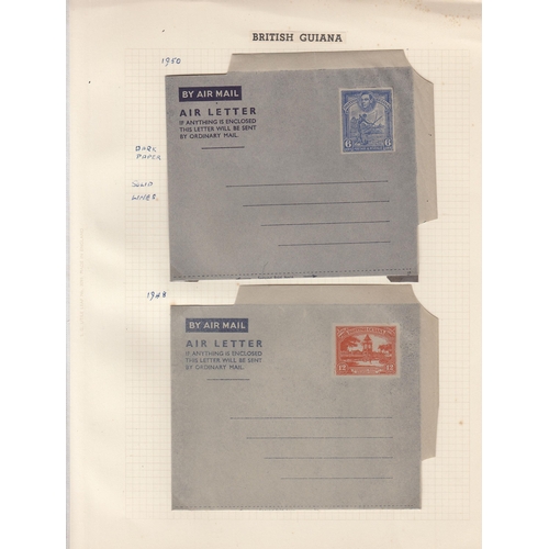 172 - A mint and used collection of GB and British Commonwealth Air Letters, mainly written up on album pa... 