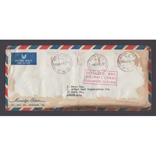 308 - 1954 cover sent from New Zealand to London, sent on the 13th March on the B.O.A.C Lockheed Constella... 