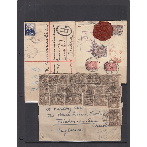 181 - A smallWorld Postal History accumulation in 2 albums and loose from the 19th & 20th Century covers a... 