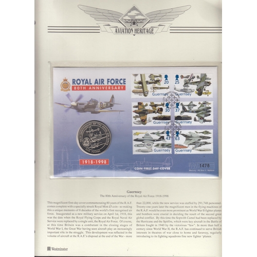 109 - A collection of 20+ Event coin covers from around the World, collected on an Aviation theme