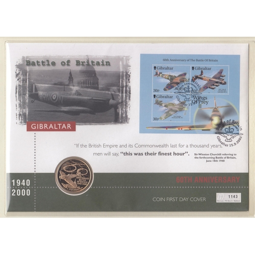 109 - A collection of 20+ Event coin covers from around the World, collected on an Aviation theme