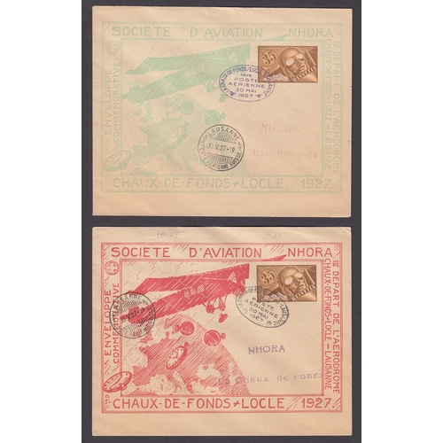 314 - A group of five Swiss illustrated Air Mail covers/cards, including Lausanne special cancel from the ... 