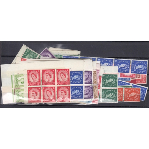 739 - A small mint accumulation of pre-decimal blocks/coil strips and booklet panes from ½d to 1/9-, good ... 