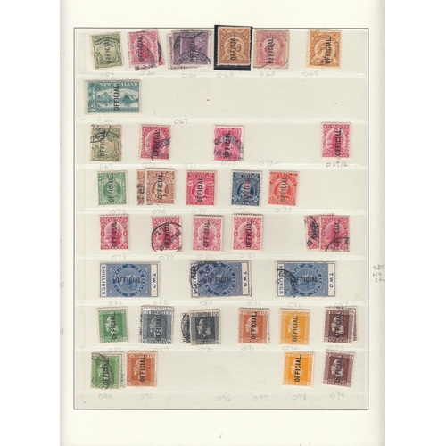 809 - A mint and used collection of Officials on five album pages from EDVII to QEII, including values to ... 