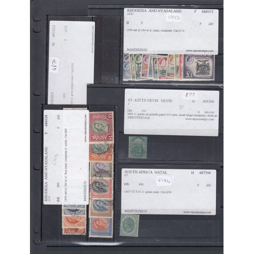 133 - Extensive holding of postal auction material arranged by country from A to Z on stock cards, in 9 pl... 