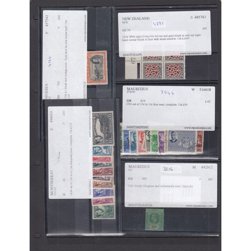 133 - Extensive holding of postal auction material arranged by country from A to Z on stock cards, in 9 pl... 