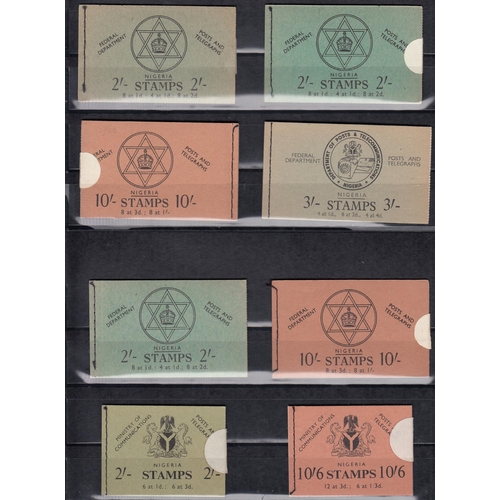 819 - A collection of 13 QEII first issue complete booklets from 2/- to 10/- including stitched left and r... 